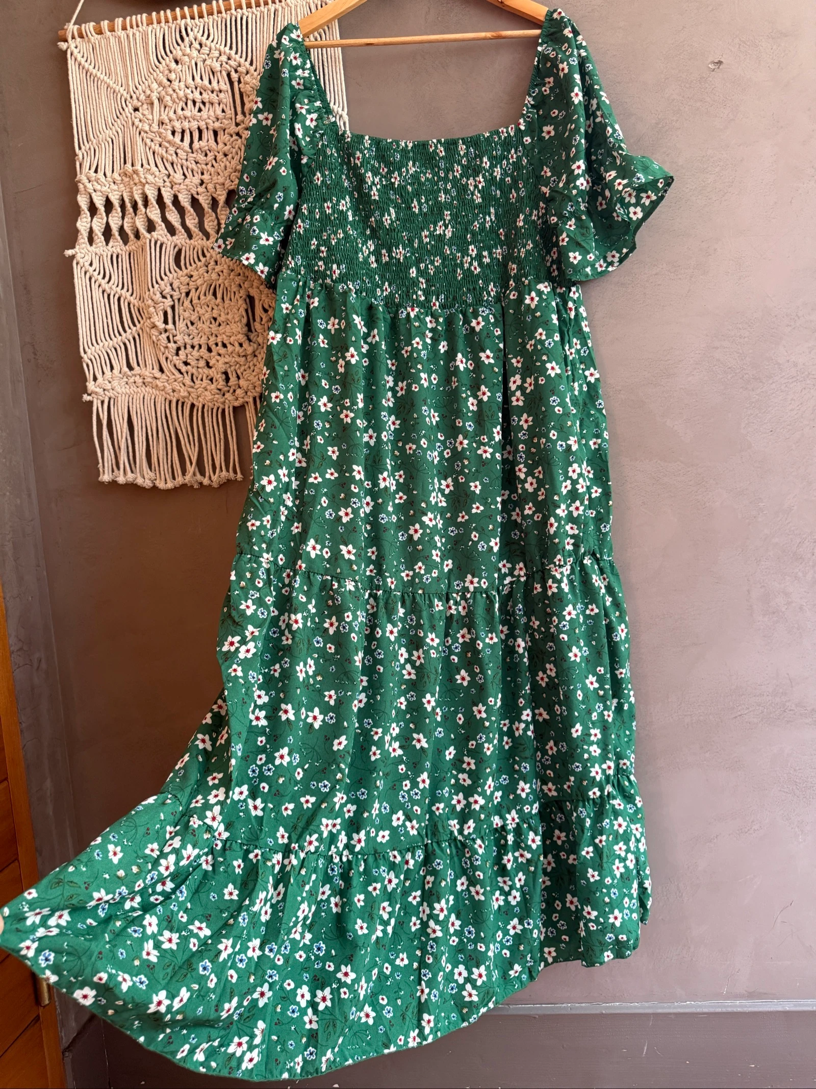 Robe taille 52 buste smocké romantique 